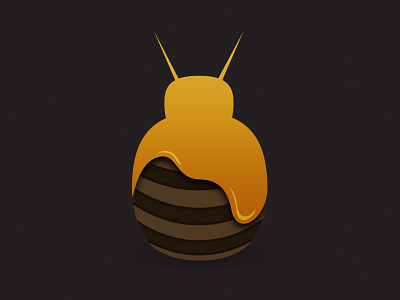 Honeybee bee character honey illustration logo vector