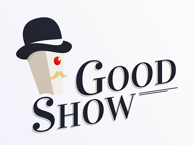 Goodshow Logo bowler hat gentleman logo robot vector vintage