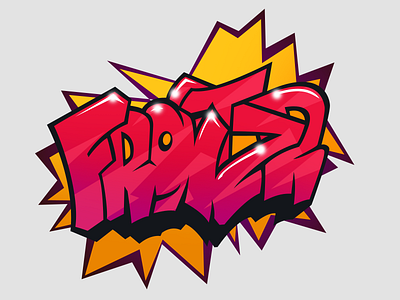 Frontzr Logo graffiti illustration logo typography vector