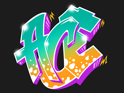 Ace Logo graffiti illustration logo typography vector