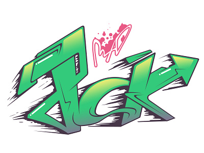 Jak logo graffiti illustration logo typography vector