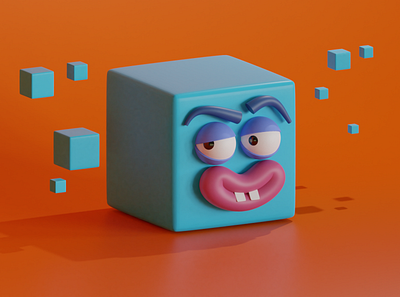 BOX. 3d blender box character