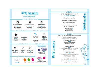 Dirty Laundry Menu Design - Inside