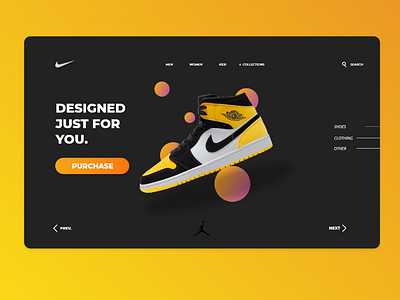 Nike Web Design adobe xd ui ux web design