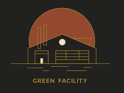 Green Facility Logo design illustration line art logo sustainability type vector