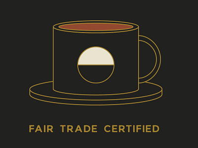 Coffee Mug Logo coffee fair trade illustration illustrator line art logo minimal sustainability vector