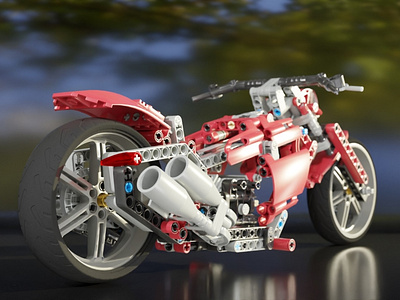 Blender3D LEGO Street Bike