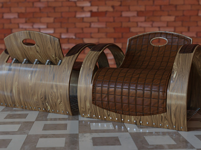 Low Back Chair Design 3d blender blender3d furniture industrial design product visualization