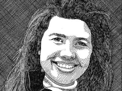 Alison black and white drawing illustration ink inkdrawing pen and ink portrait