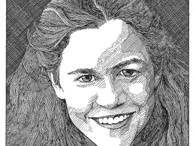 Jennifer drawing illustration ink ink drawing penandink portrait