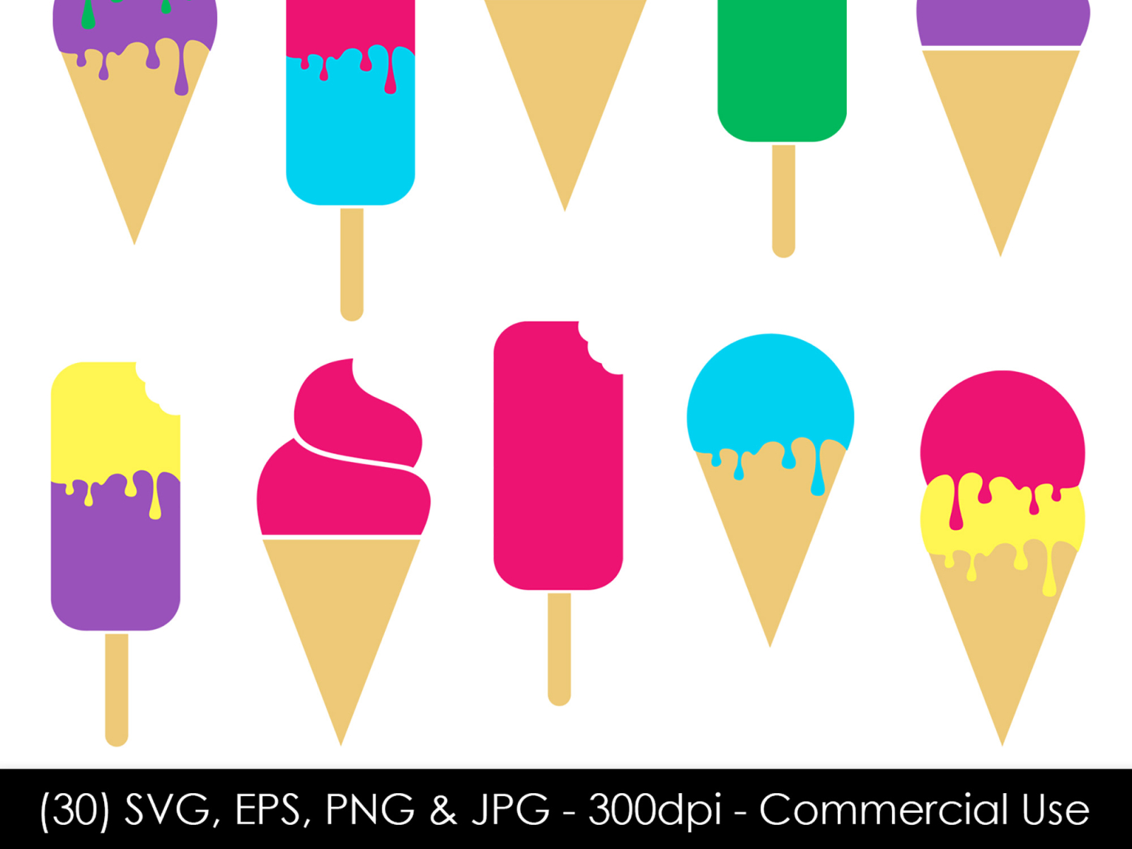 Download Ice Cream Vector Bundle Gjsart By George S Of Gjsart On Dribbble PSD Mockup Templates