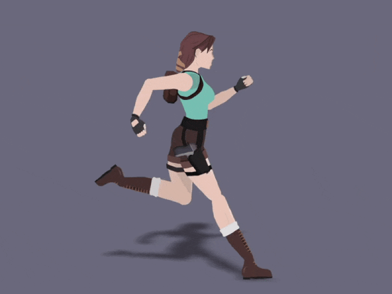 Lara Croft - Tomb Raider 01 2d animation after effects animation animation after effects motion design original playstation ps1 tomb raider video game woodman digital