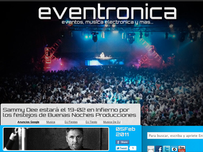 Eventronica.Com Presentation Shot blog electronic eventronica.com music