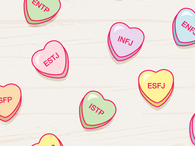 candy hearts vector