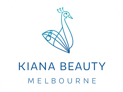 Kiana Beauty Melbourne – brand development 2.0 australia beauty product blue branding design elegant gradient illustration logo melbourne peacock turquoise vector