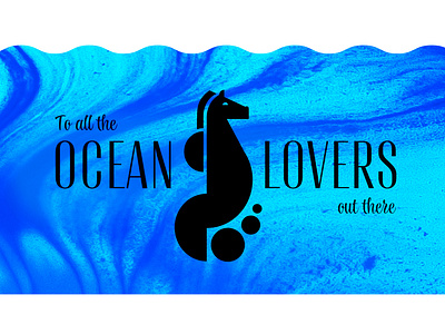 Ocean Lovers australia blue geometric geometric illustration illustration logo melbourne procrastination sea dragon seahorse typography vector work and play