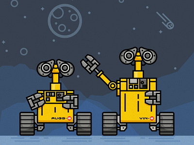 Wall e disney pixar space vector vector illustration walle