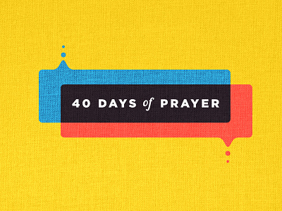 40 Days 40 branding conversation logo prayer