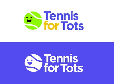 Tennis for Tots ball branding bright children graphic design logo purple tennis tots vector