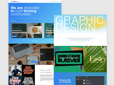 Creative Communication Website church communication creative design gradient ministry team typography ui ux web web design