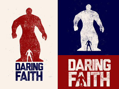 Dare daring faith goliath red white blue texture