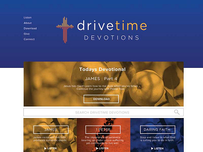 DriveTime Website WIP devotions drivetime grid layout ui ux web wip