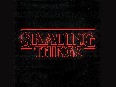 Skating Things netflix skateboarding stranger things typography