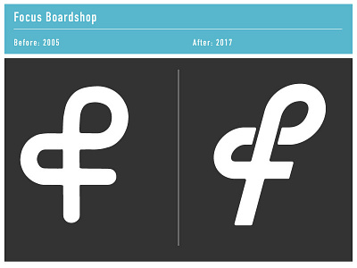 Rebrand boardshop f focus logo rebrand skateboarding