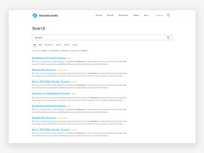 Search Refined WIP filters layout lists results search ui ux web web site wip