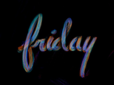 Friday brush cursive friday procreateapp typography