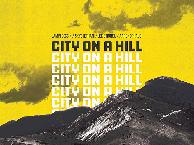 City on a hill church city graphic design mountains series artwork sermon sermon on the mount yellow