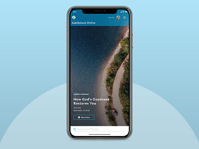 SB Online church full screen iphone x iphone xs max media mobile mobile web search ui video watch