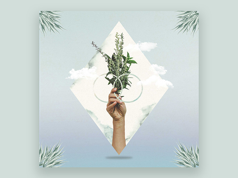 Sage & Union cover art branding graphic design diamond collage photography marriage union podcast sage
