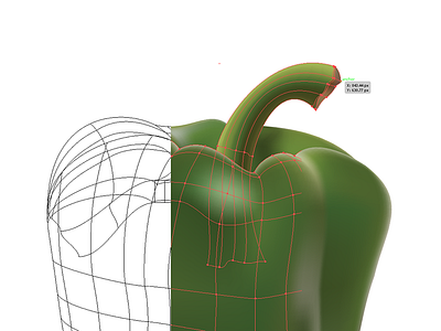 Bell Pepper Gradient Mesh bell pepper gradient mesh illustration