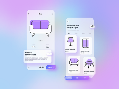 UI design of e-commerce furniture