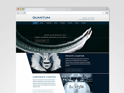 Quantum Charters website branding design digital ui web website