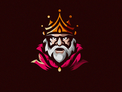 Amazing KING mascot logo abstract cartoon character cute flat illustration king logo logodesign mascot vector