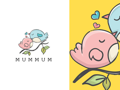Mummum logo abstract branding cartoon design handdrawn logo illustration logo logodesign vector