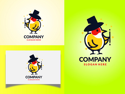 Cute magician logo