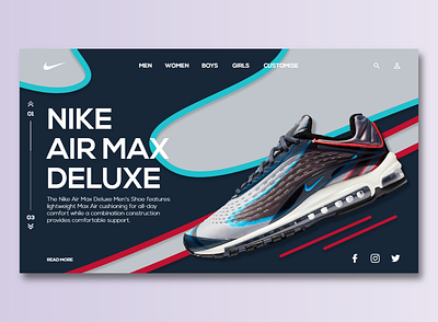 Nike Air Max Deluxe WEB UI branding design illustration nike nike air max ui uidesign web website