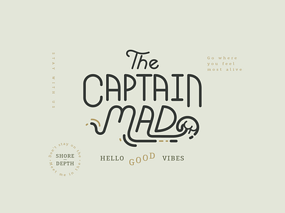 The Captain Mad Logo brand and identity branding design icon illustration lettering logo type typography vector