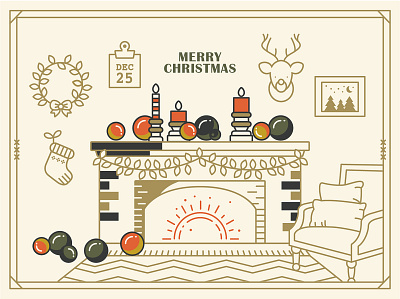 Merry Christmas christmas illustration vector