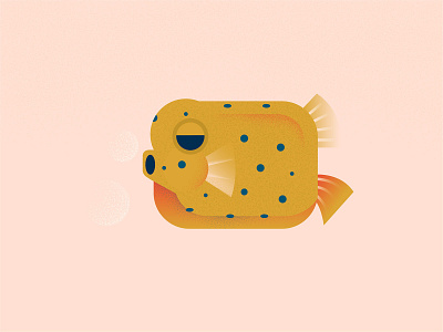 Beautiful Things I've Seen - Box Fish animal color fish illustration marine life print sea texture