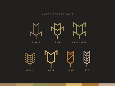 Carte des céréales adobe illustrator brand identity design flat geometric illustration illustrator minimal vector
