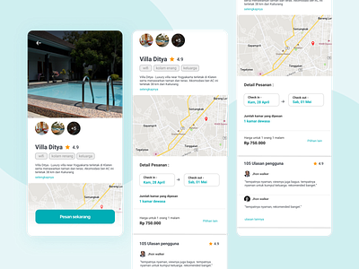 Simple booking app app design hotel app minimal mobile ui ui ux