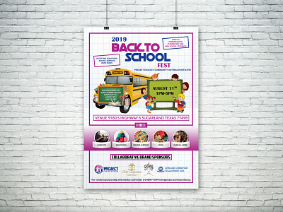 Back To School Fest Flyer event flyer flyer flyer design kids flyer leaflet minimal flyer poster design school flyer