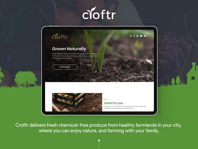 Croftr - Case Study clean design farm fresh fruits green modern photography ui uiux vegetables websitedesign