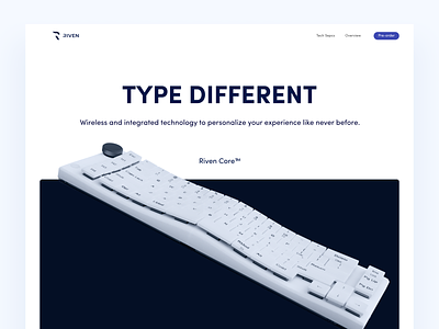Riven Keyboard website - Redesign Concept art branding design flat graphic design icon illustration logo minimal typography ui vector web