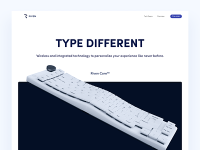 Riven Keyboard website - Redesign Concept