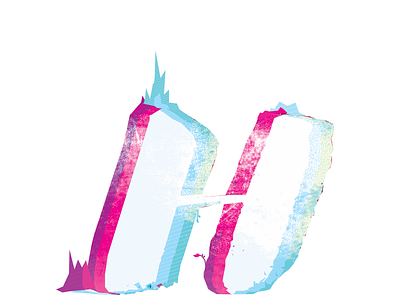 H art design flat illustration lettering logo type typography ui vector web